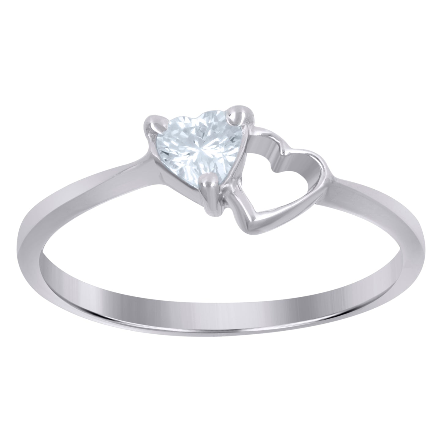 925 Sterling Silver Heart Ring S5