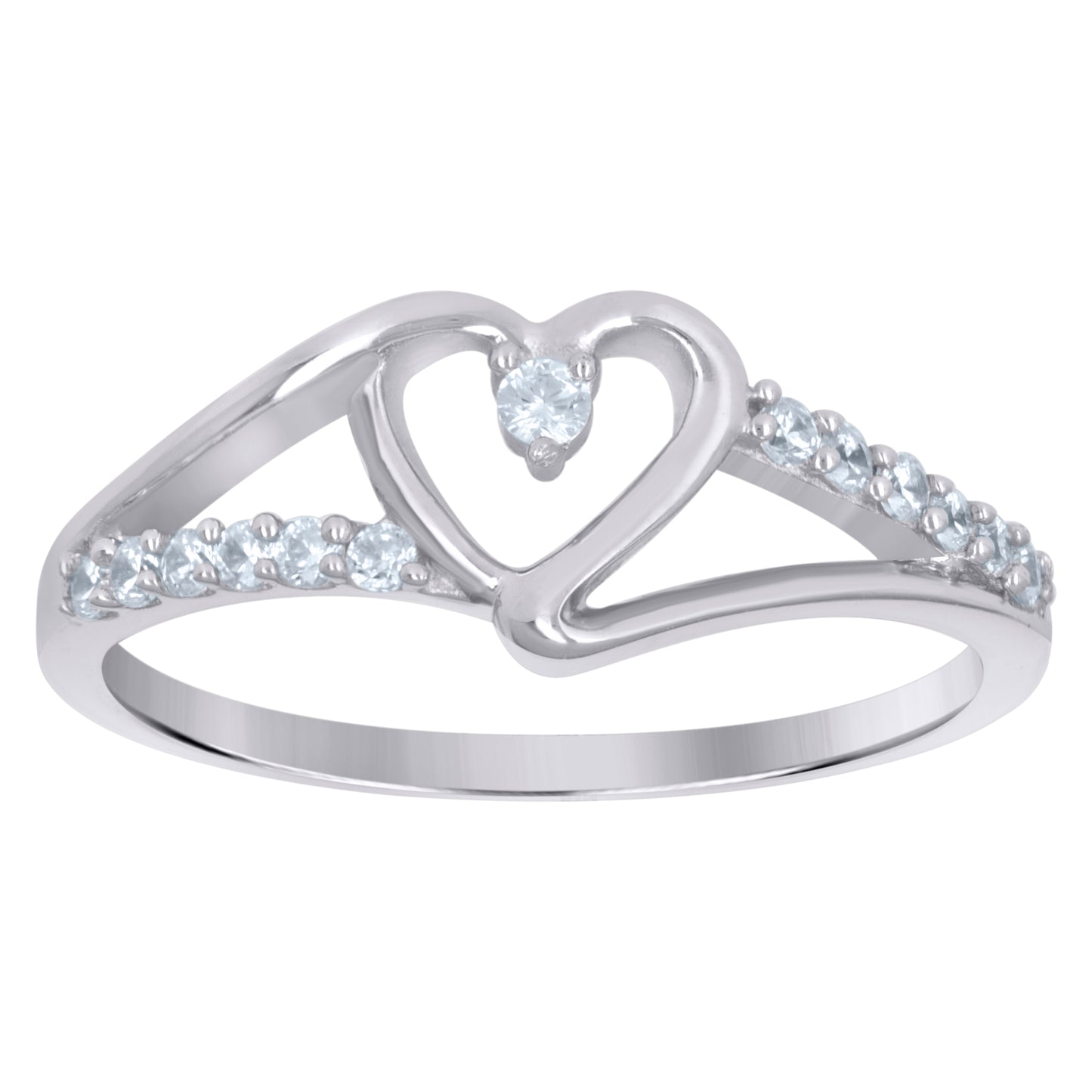 925 Sterling Silver Heart Ring S5
