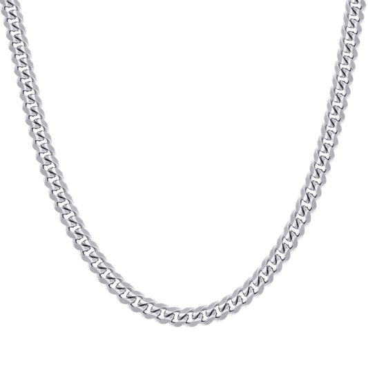 925 Silver Solid Miami Cuban Chain 7mm