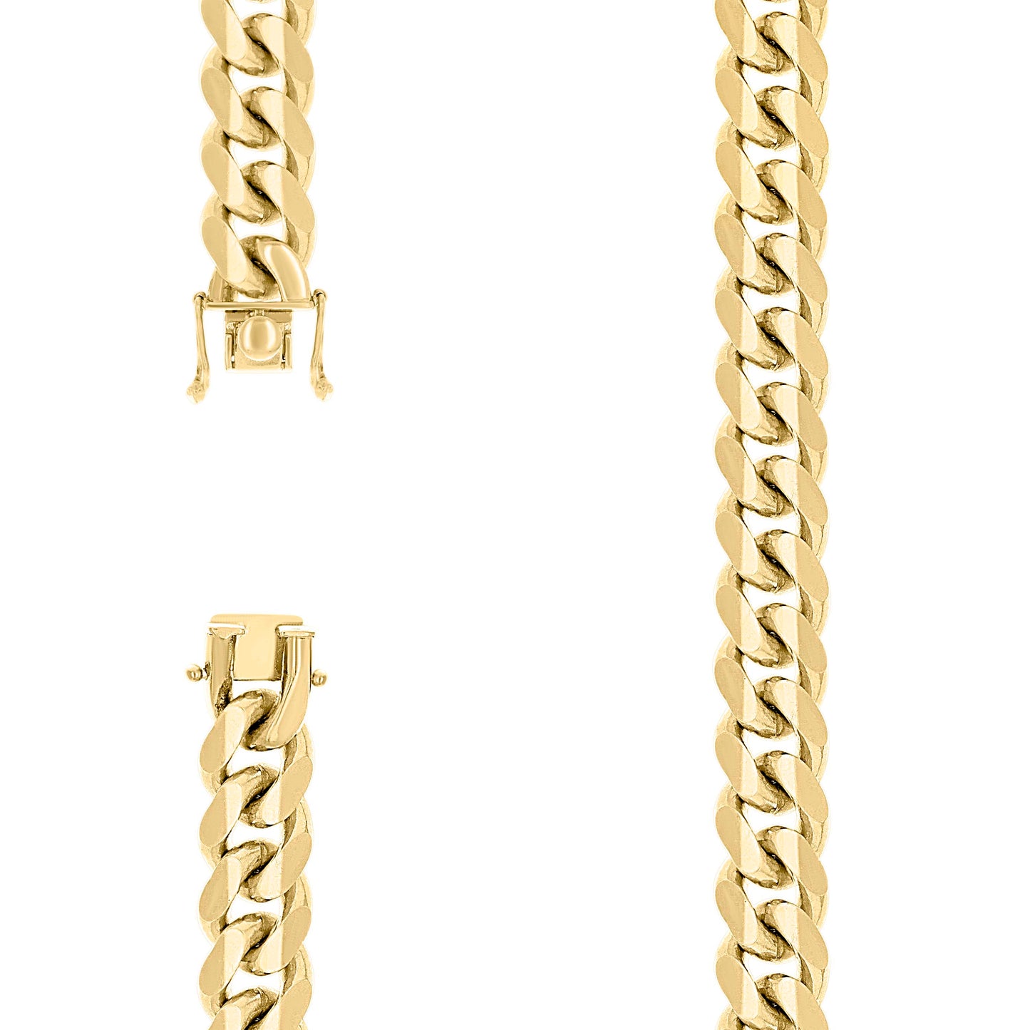 925 Silver Solid Miami Cuban Chain 12.8mm