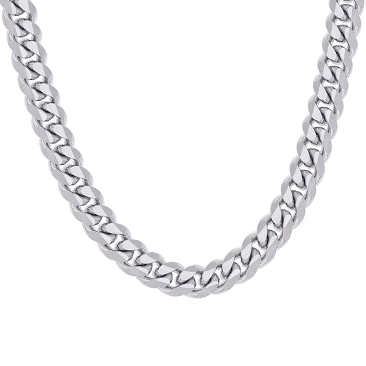 925 Silver Solid Miami Cuban Chain 12.8mm