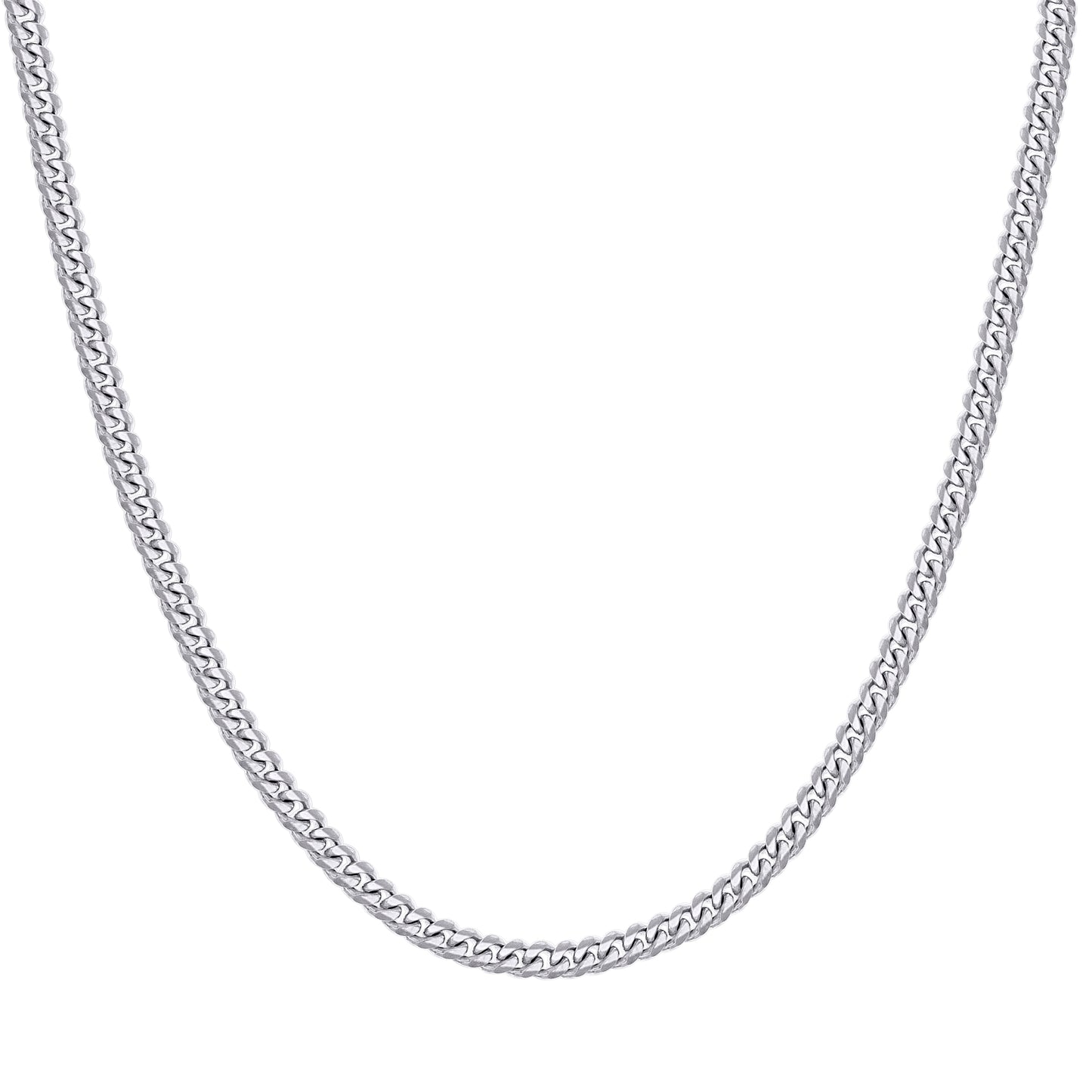 925 Silver Solid Miami Cuban Chain 4.1mm