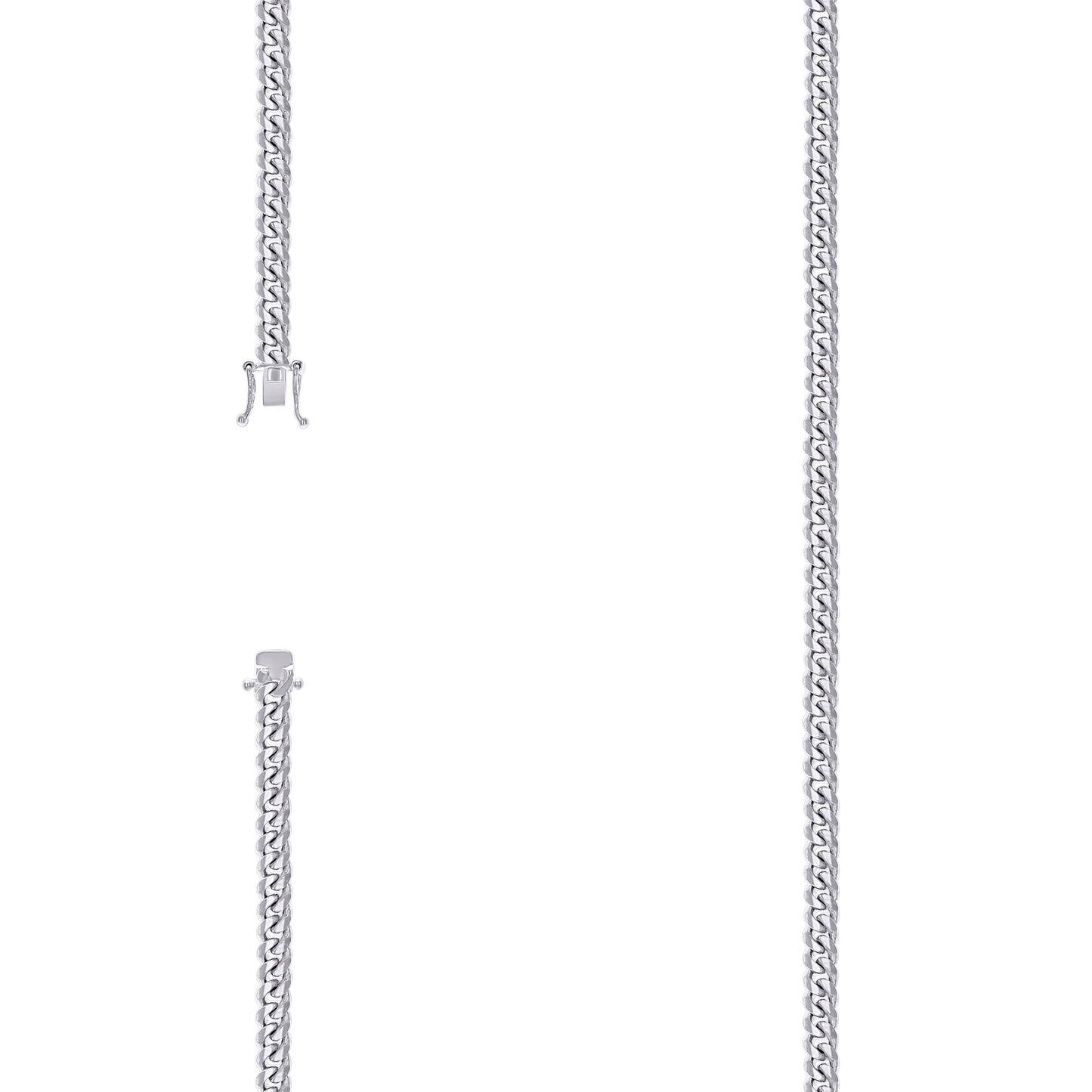925 Silver Solid Miami Cuban Chain 4.1mm