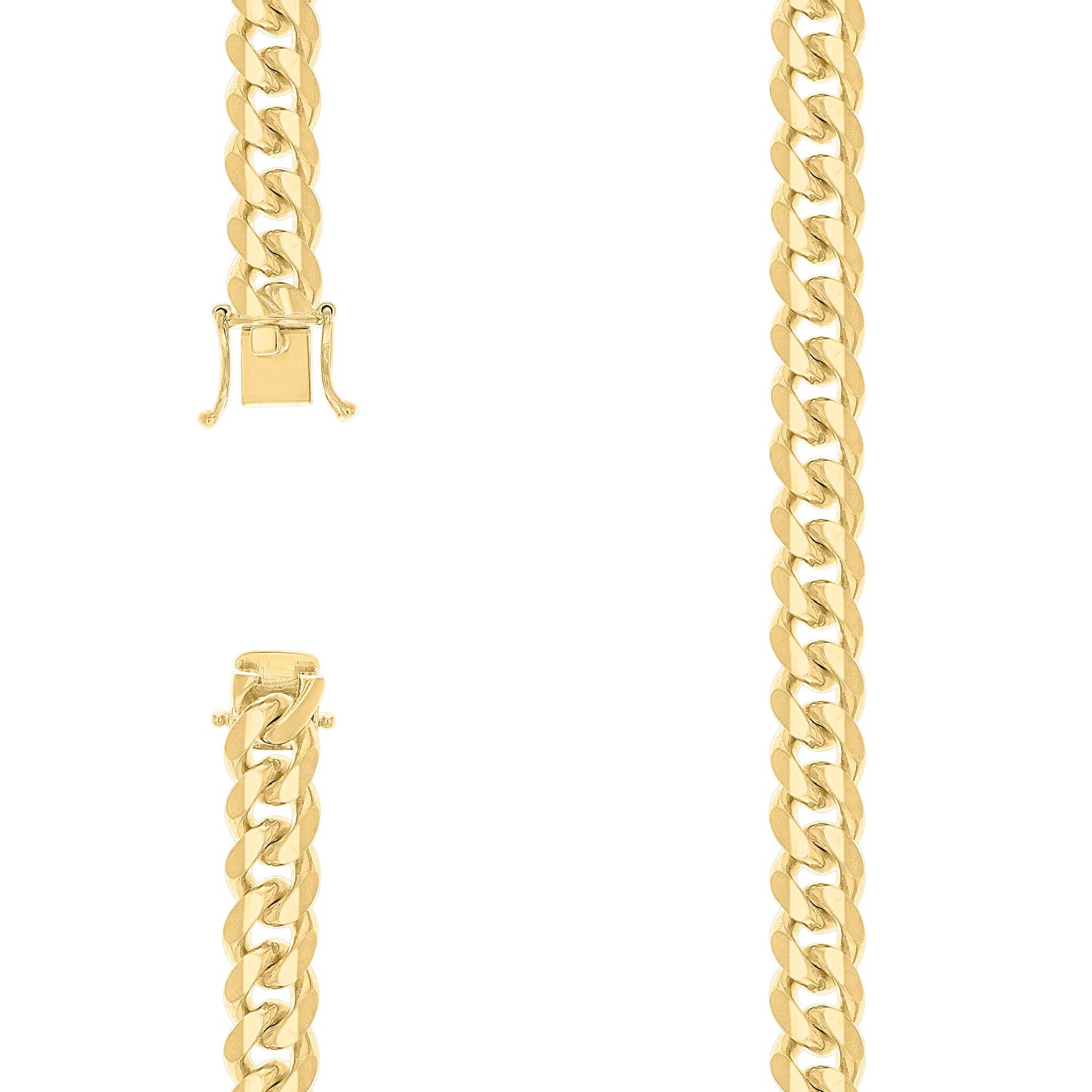 925 Silver Solid Miami Cuban Chain 9.8mm