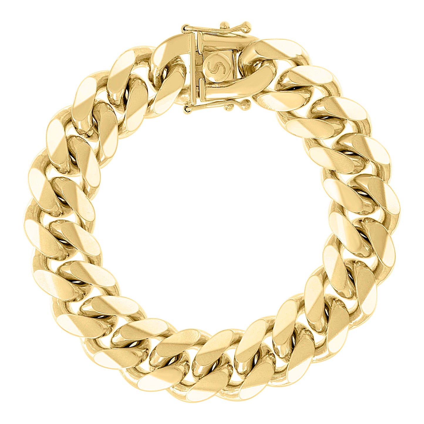 925 Silver Solid Miami Cuban Chain 14.5mm