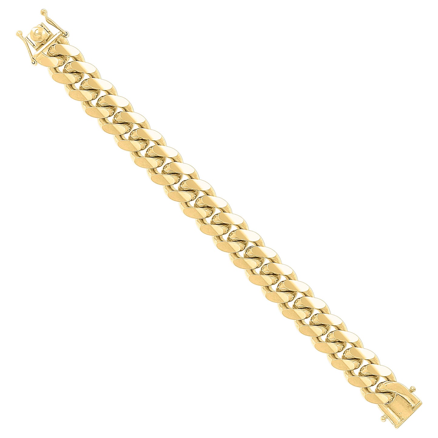 925 Silver Solid Miami Cuban Chain 14.5mm