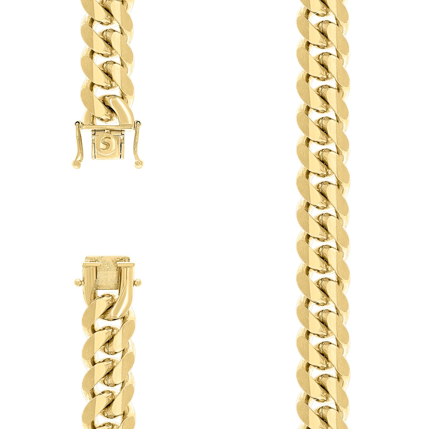 925 Silver Solid Miami Cuban Chain 14.5mm