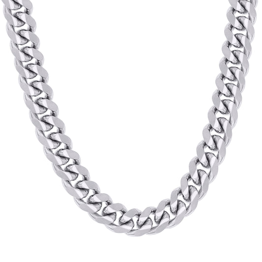 925 Silver Solid Miami Cuban Chain 14.5mm