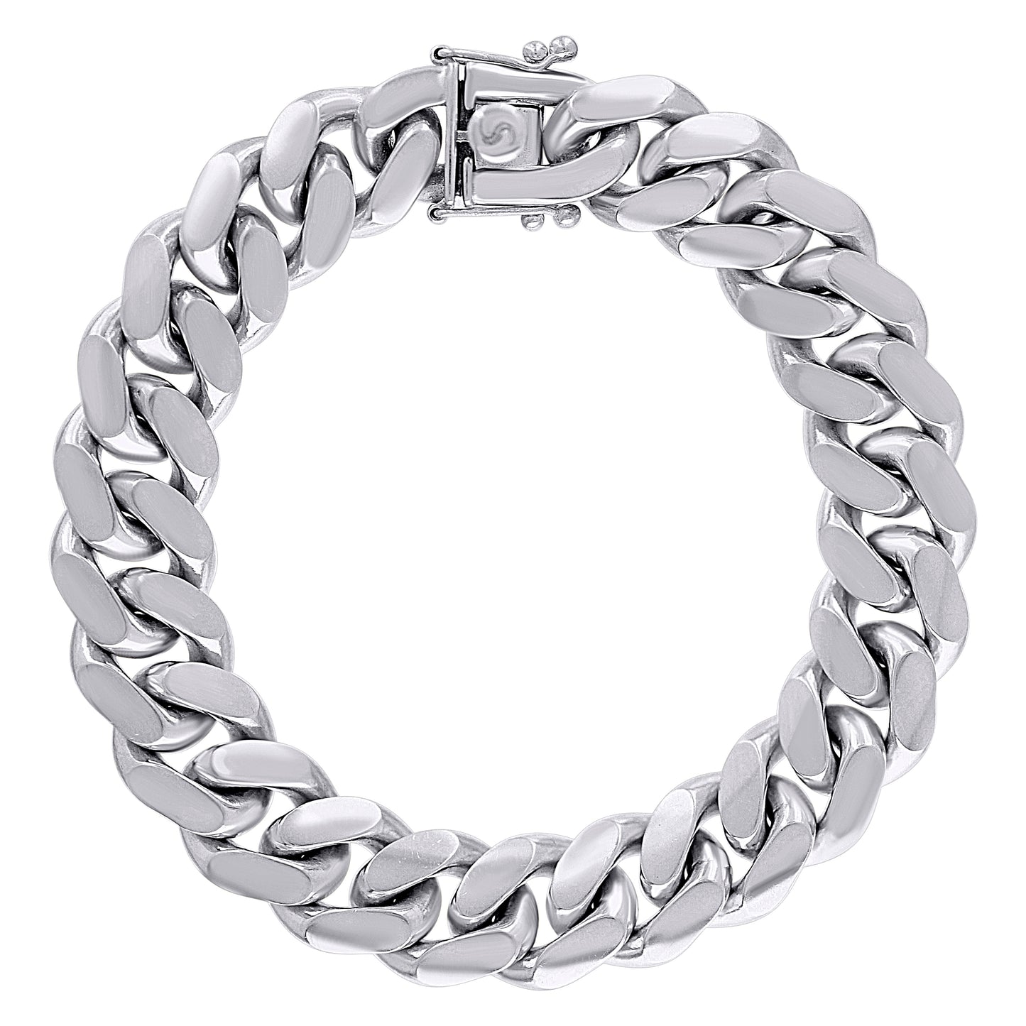 925 Silver Solid Miami Cuban Chain 14.5mm