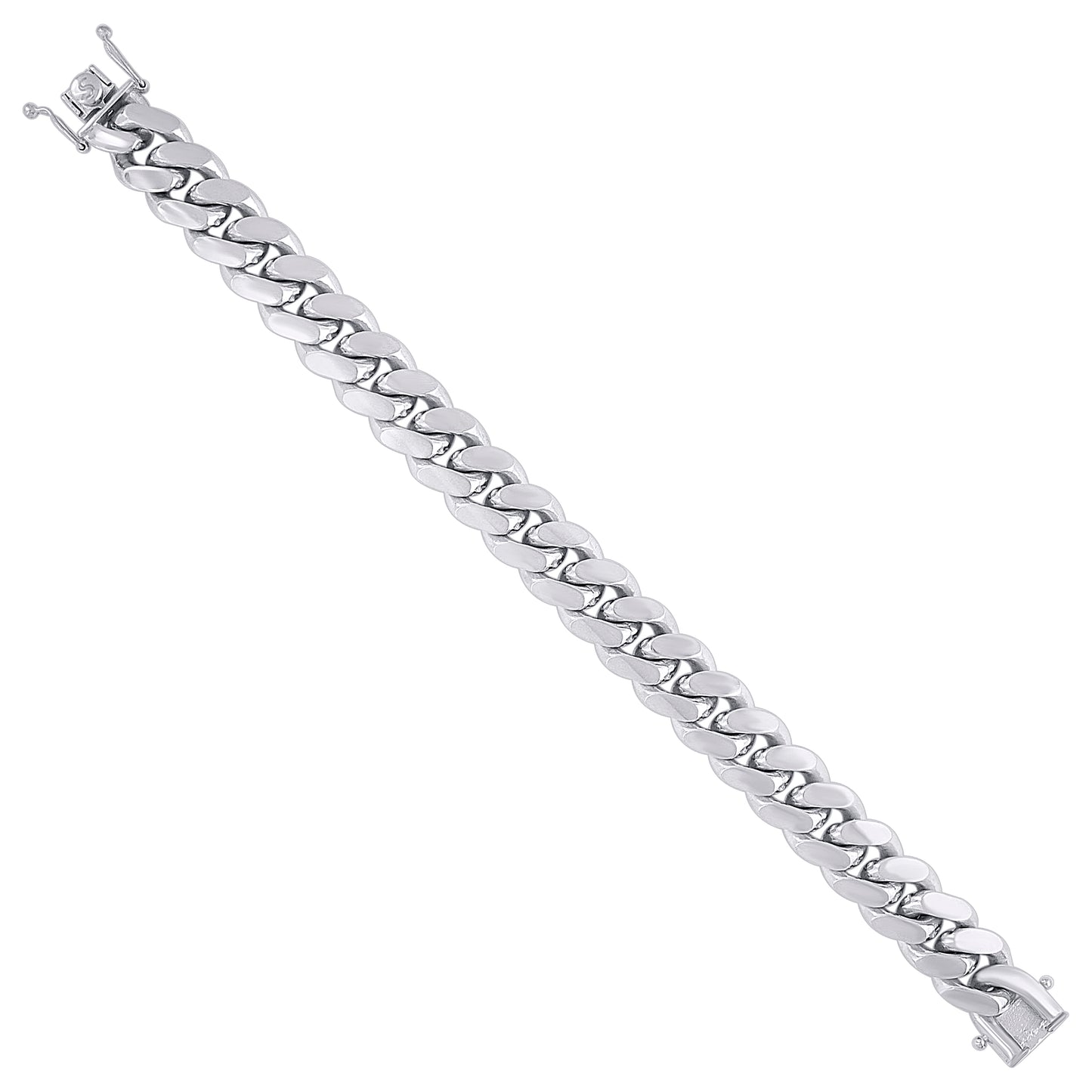925 Silver Solid Miami Cuban Chain 14.5mm