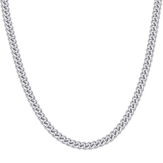925 Silver Solid Miami Cuban Chain 6.3mm