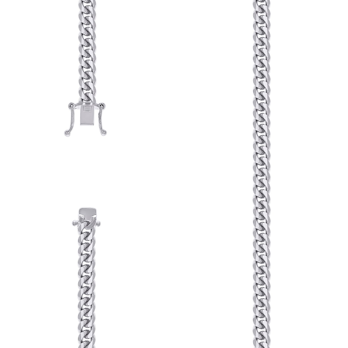 925 Silver Solid Miami Cuban Chain 6.3mm