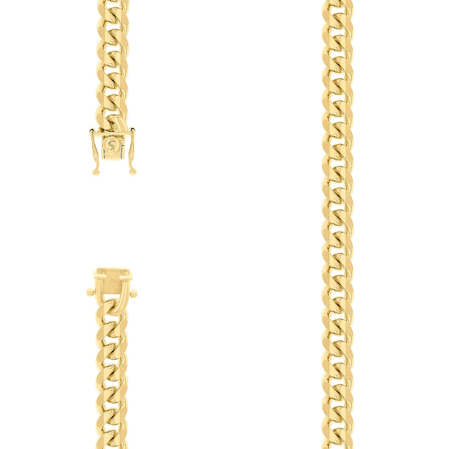 925 Silver Solid Miami Cuban Chain 8.4mm