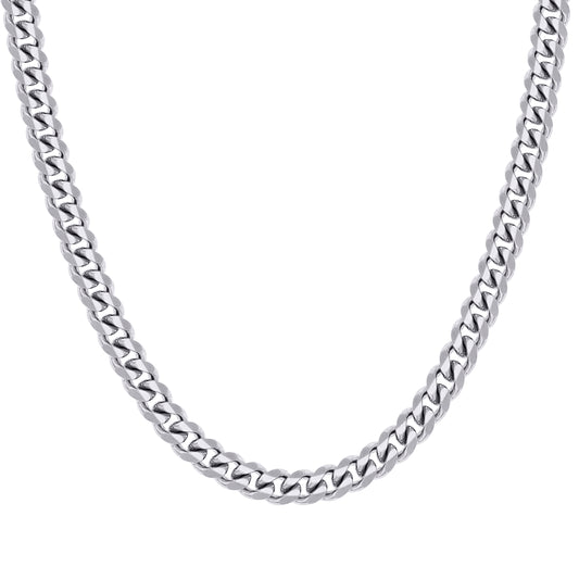 925 Silver Solid Miami Cuban Chain 8.4mm