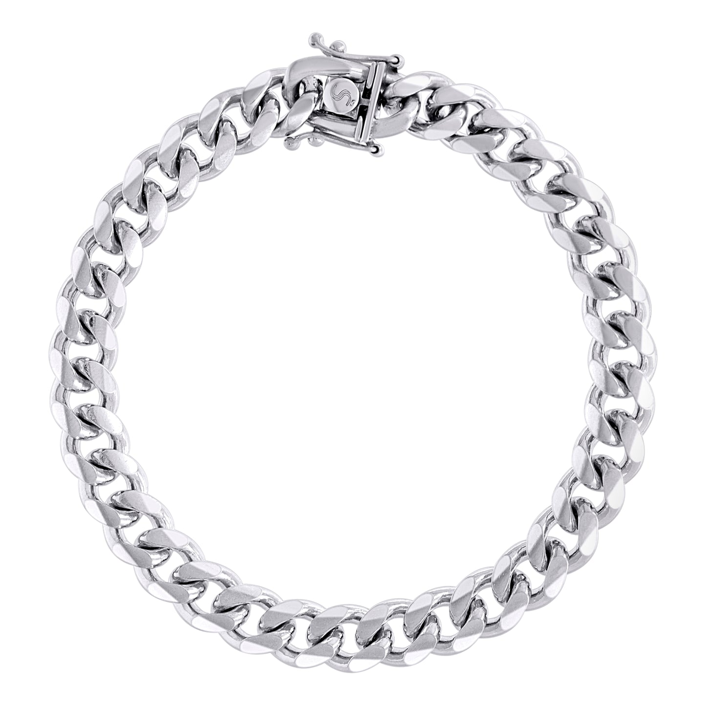 925 Silver Solid Miami Cuban Chain 8.4mm