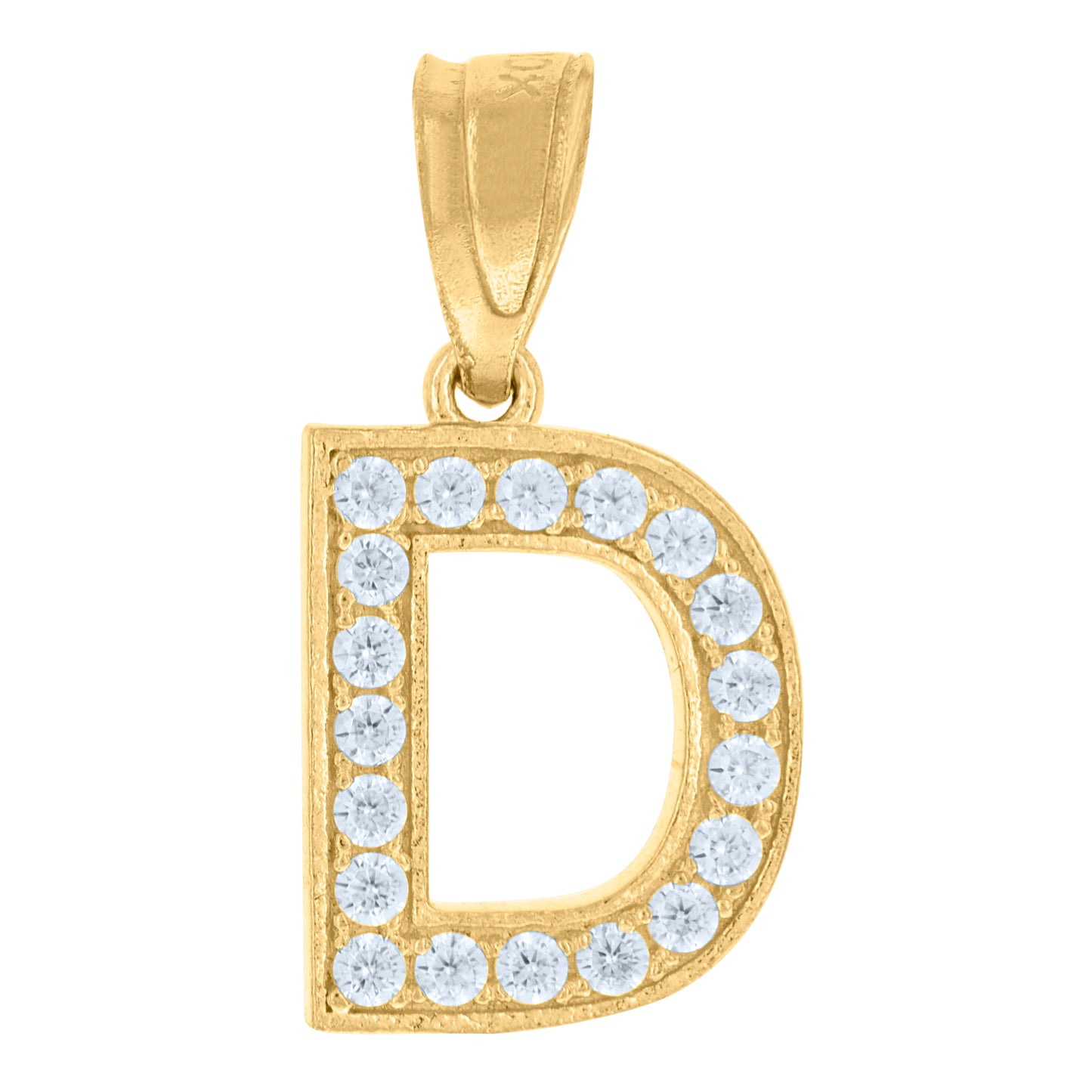 10Kt Gold Initial "D" Letter Pendant