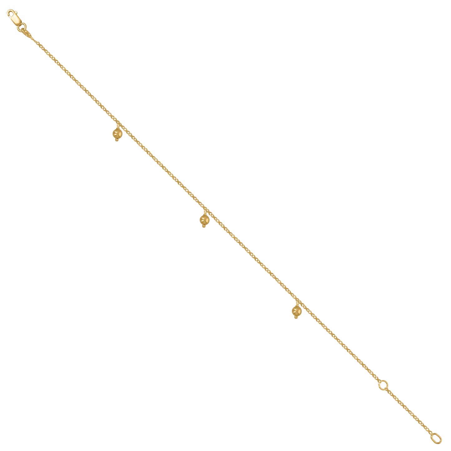 14Kt Gold Anklet 10"