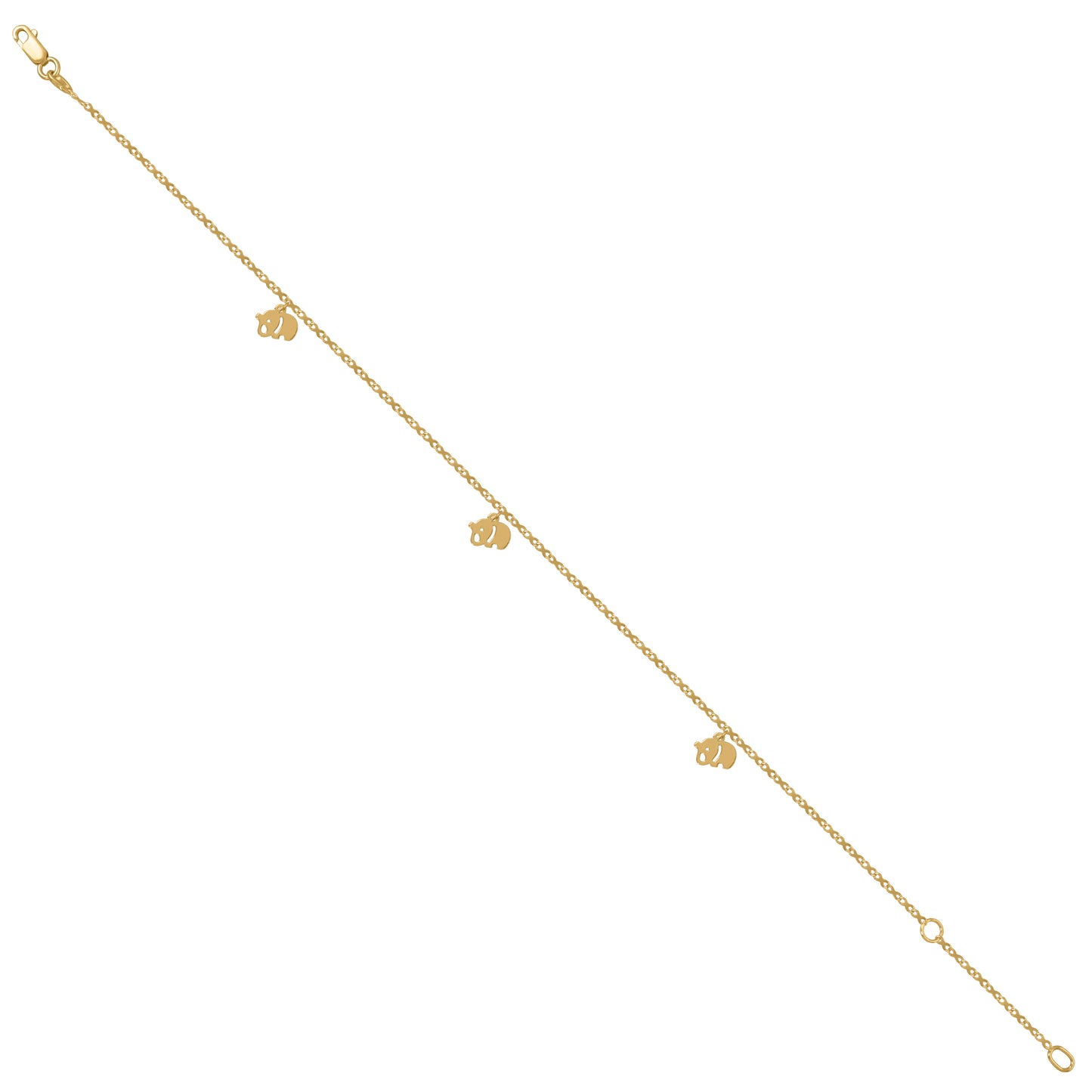 14Kt Gold Anklet 10"