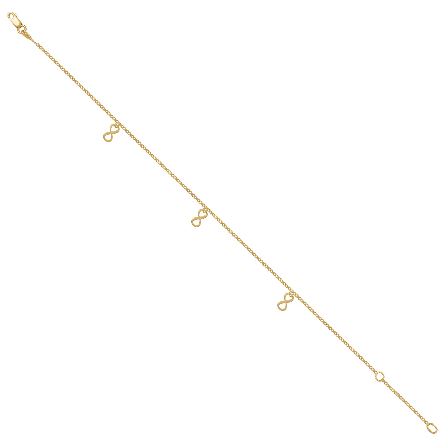 14Kt Gold Anklet 10"