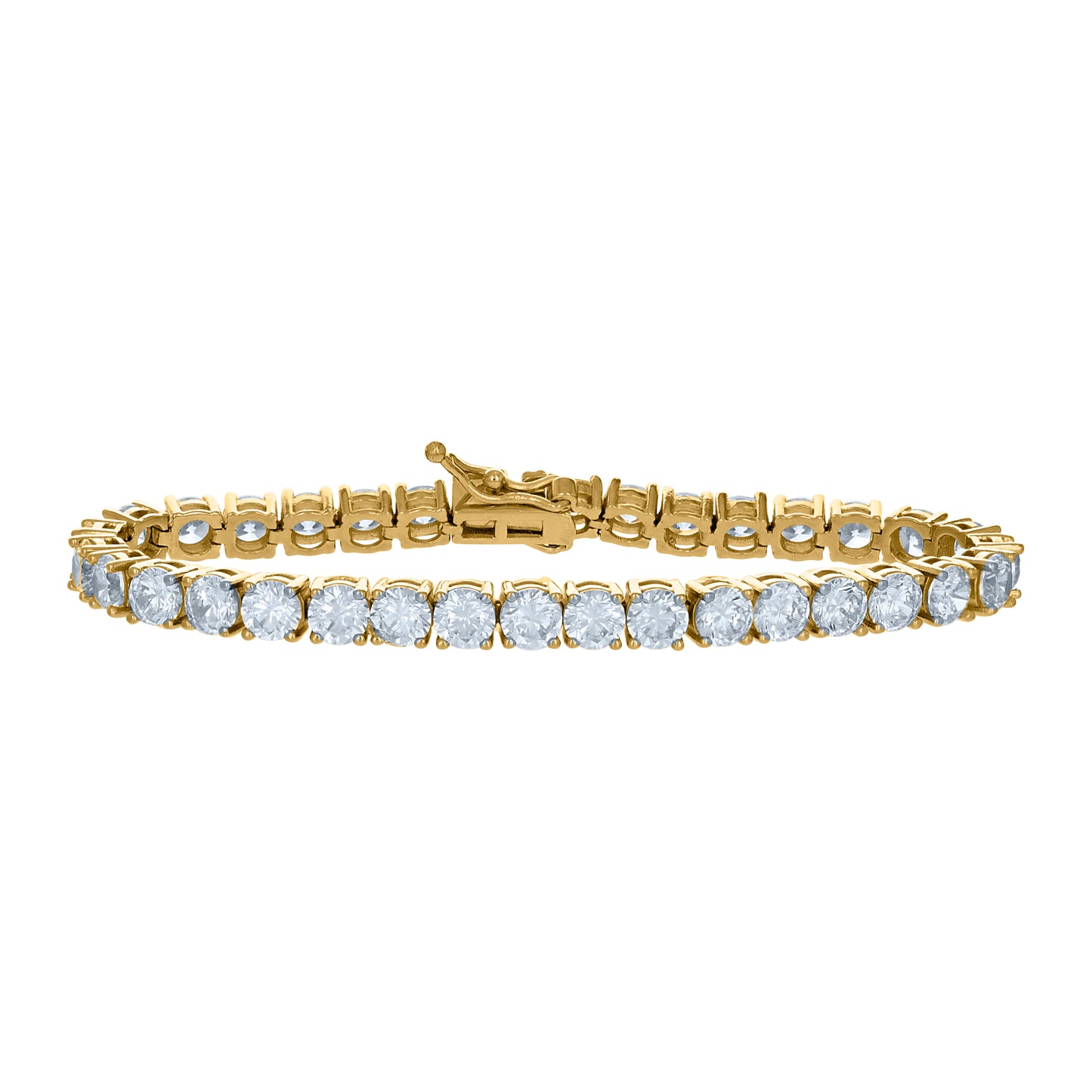925 Sterling Silver Cz Tennis 4-Prong Bracelet 5mm