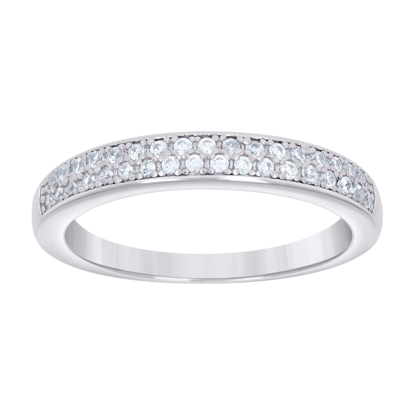 925 Sterling Silver Cz Ring S6