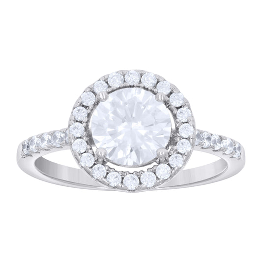 925 Sterling Silver Cz Ring S6