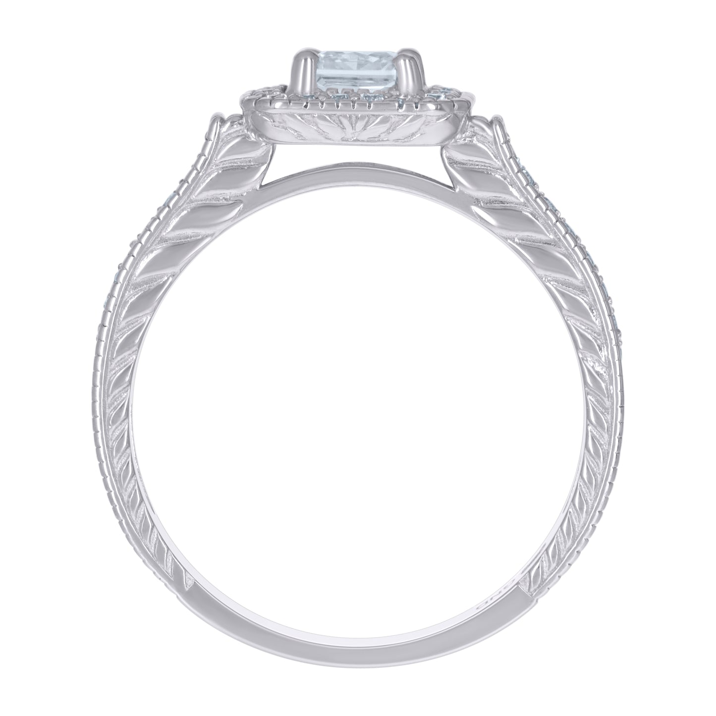 925 Sterling Silver Cz Duo Ring S7