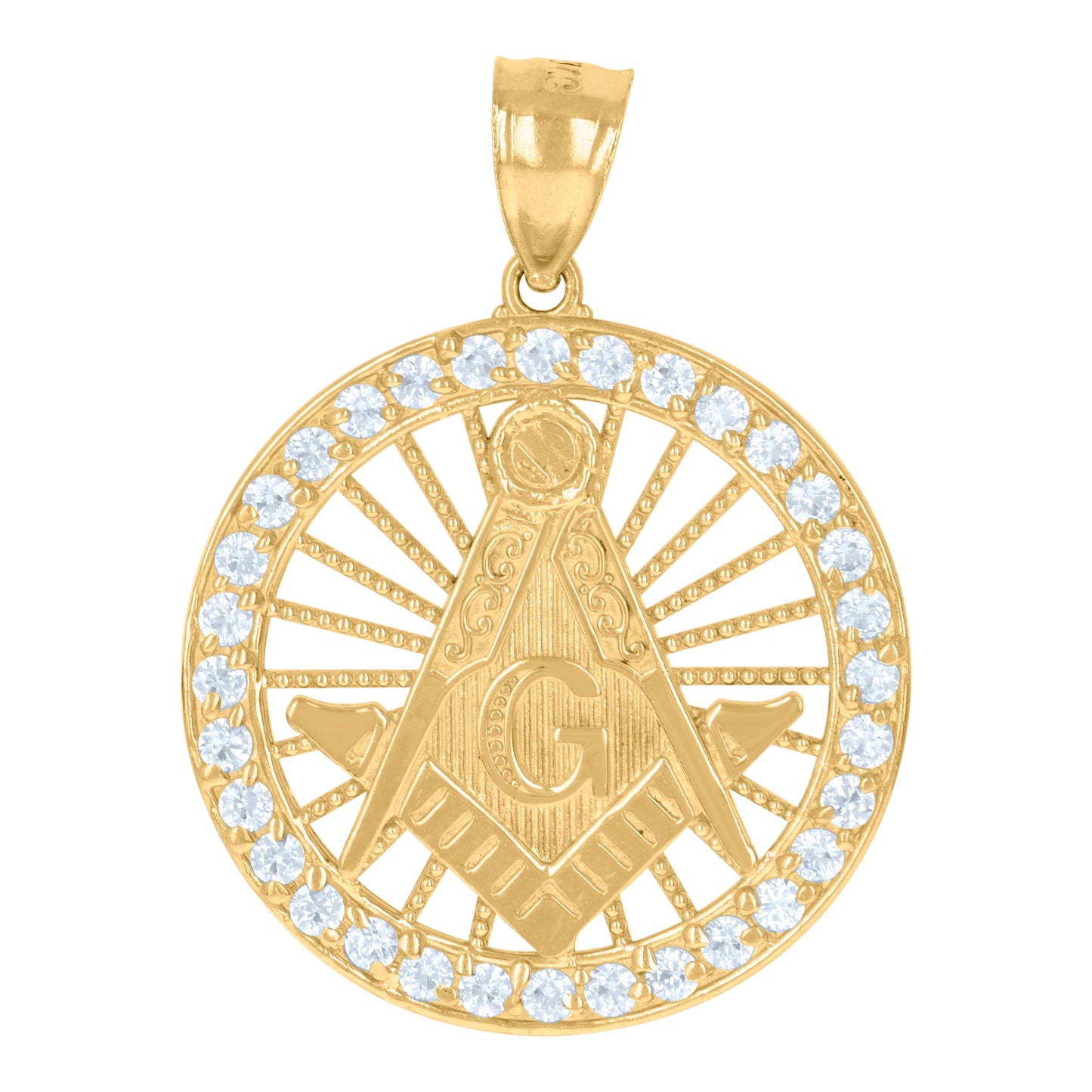 10Kt Gold Cz Pendant
