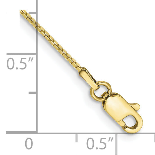 10k .90mm Box Chain Anklet