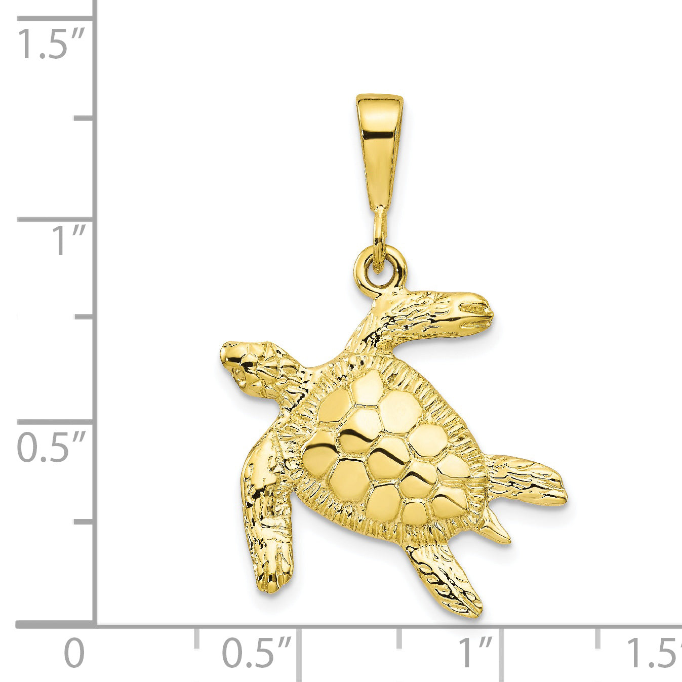 10k Turtle Pendant