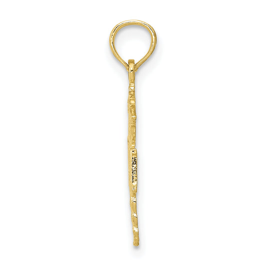 10K RN Caduceus Pendant