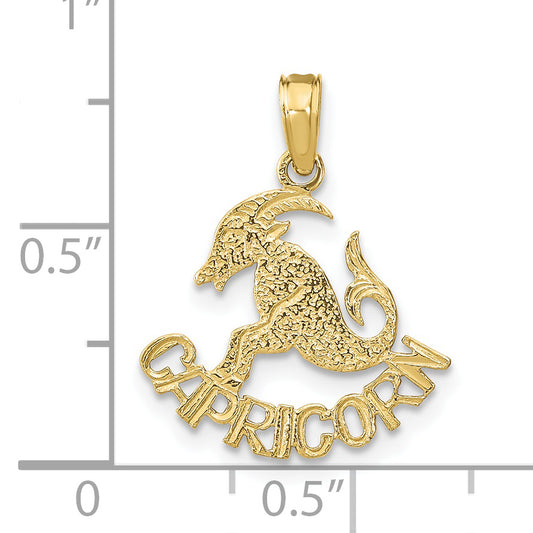 10K CAPRICORN Zodiac Charm