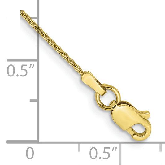 10k 1mm Parisian Wheat Chain Anklet