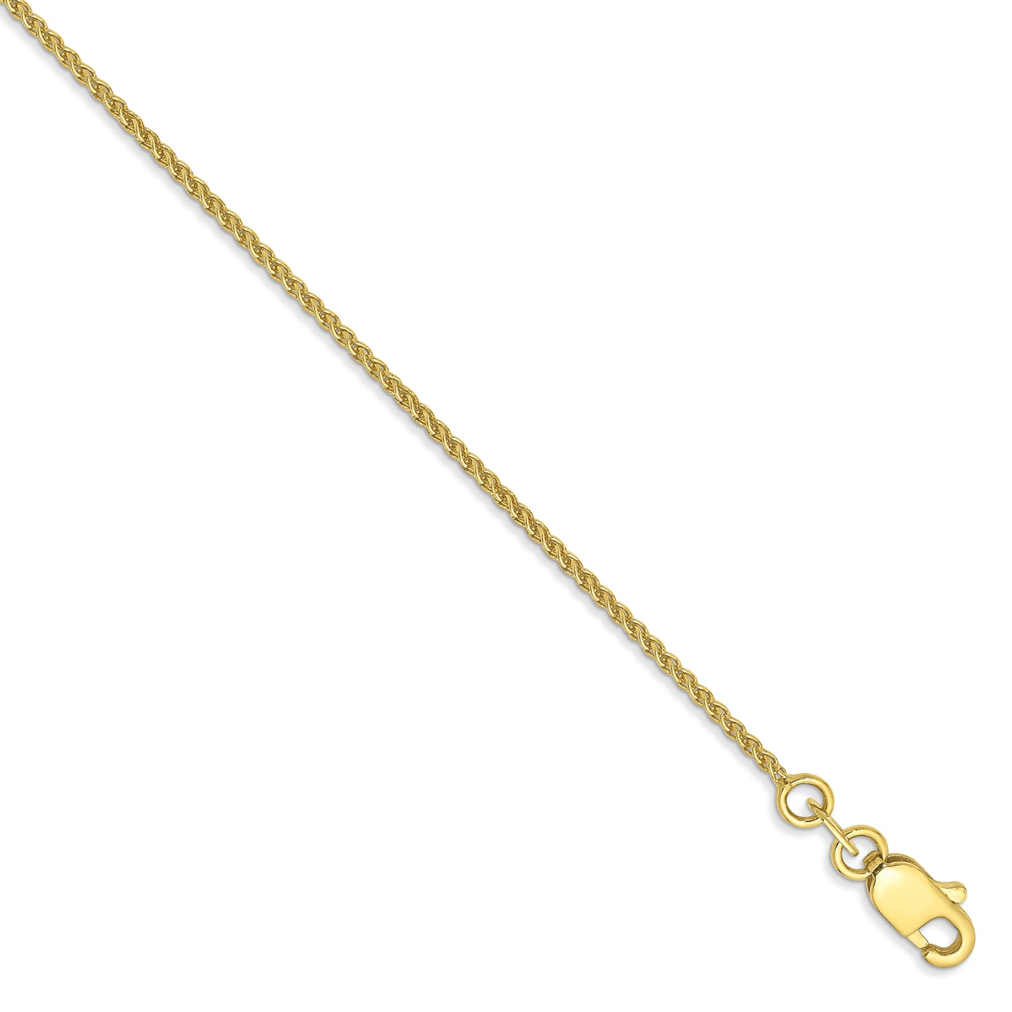 10k 1.05mm Spiga Chain Anklet