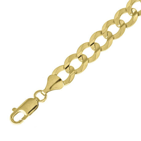 10kt Yellow Gold Solid Cuban Chain 8.5mm 8 To 30 Inches