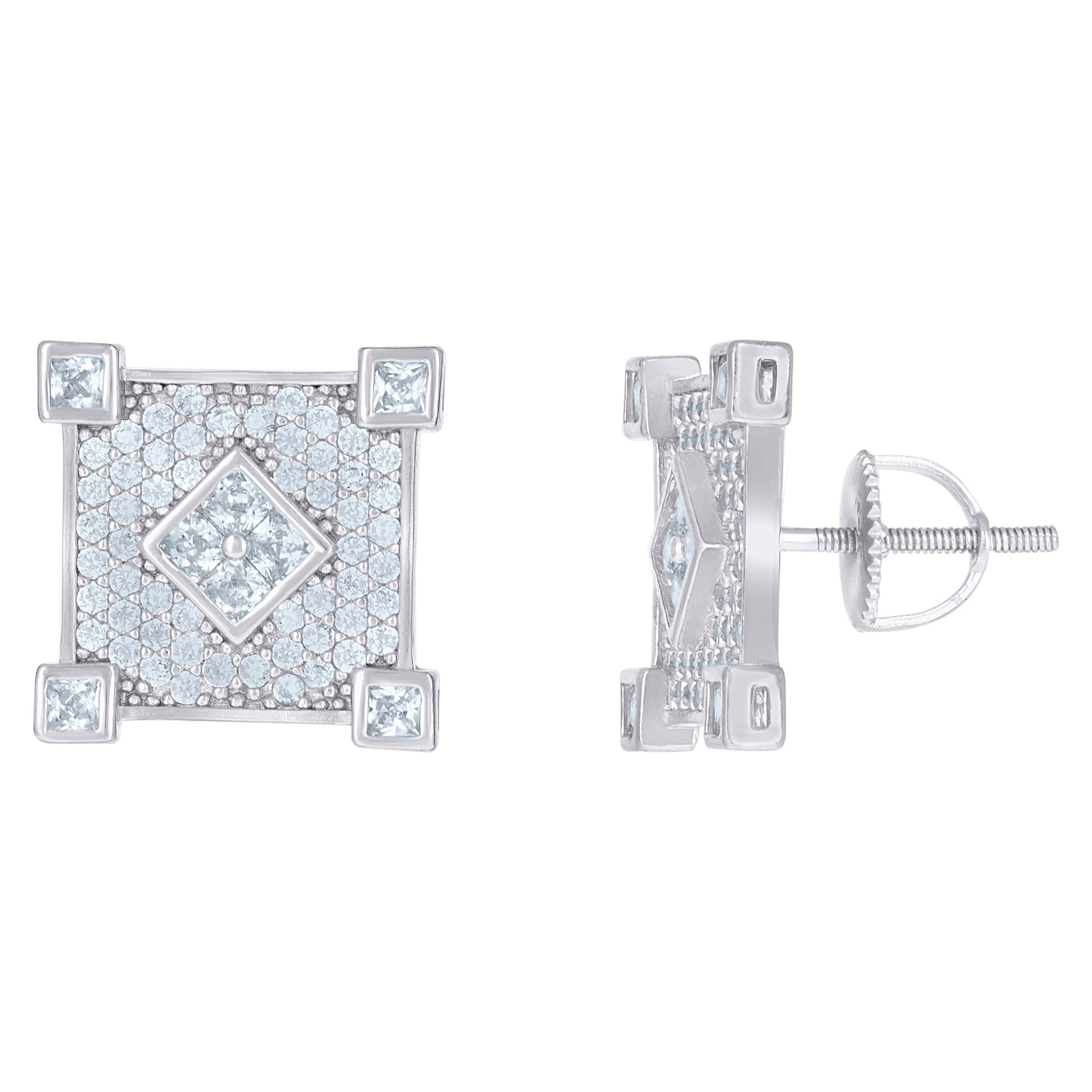 925 Sterling Silver Cz Earrings