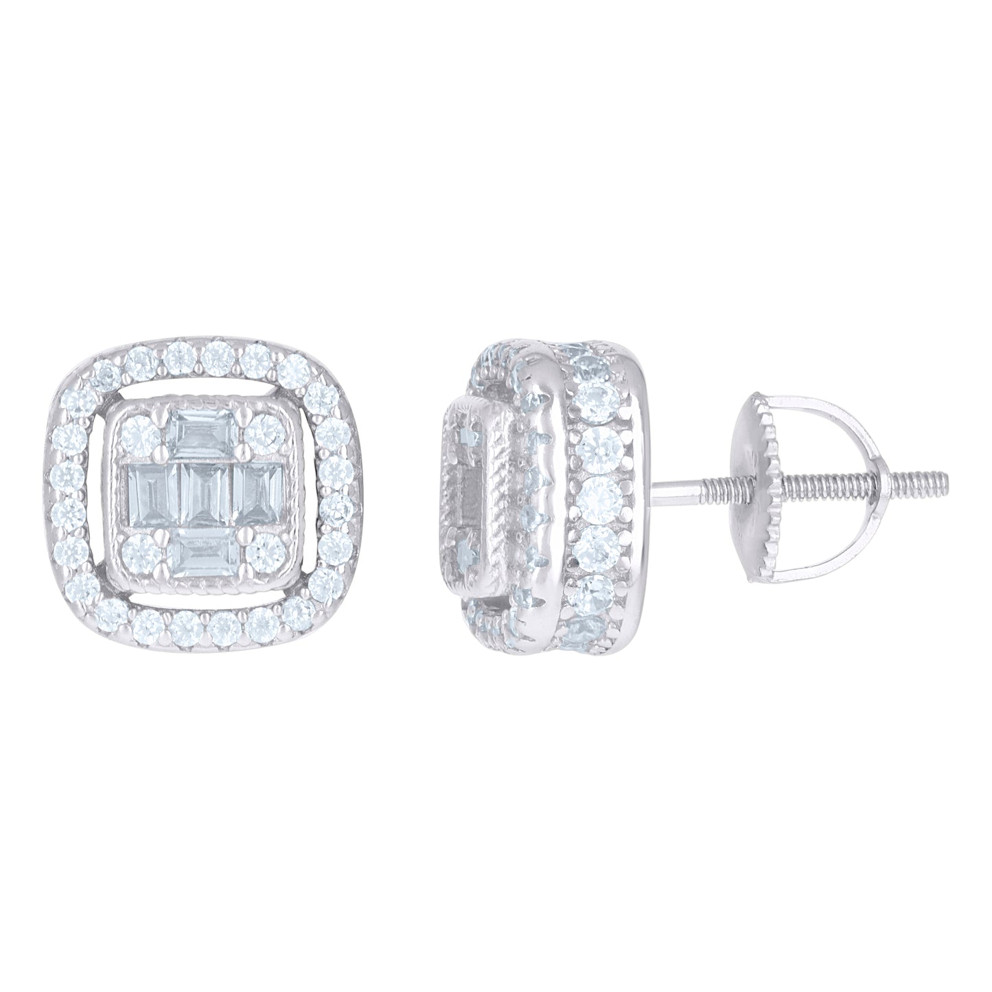 925 Sterling Silver Cz Earrings