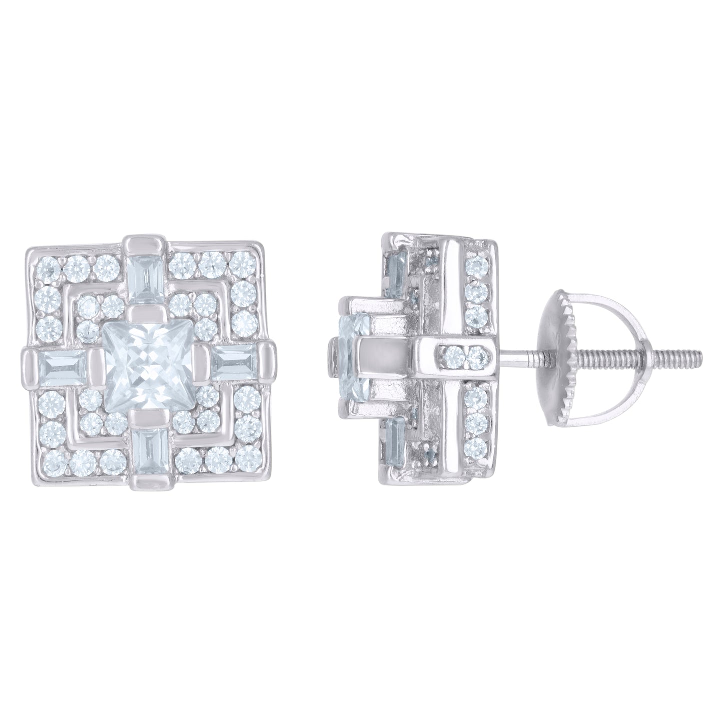 925 Sterling Silver Cz Earrings