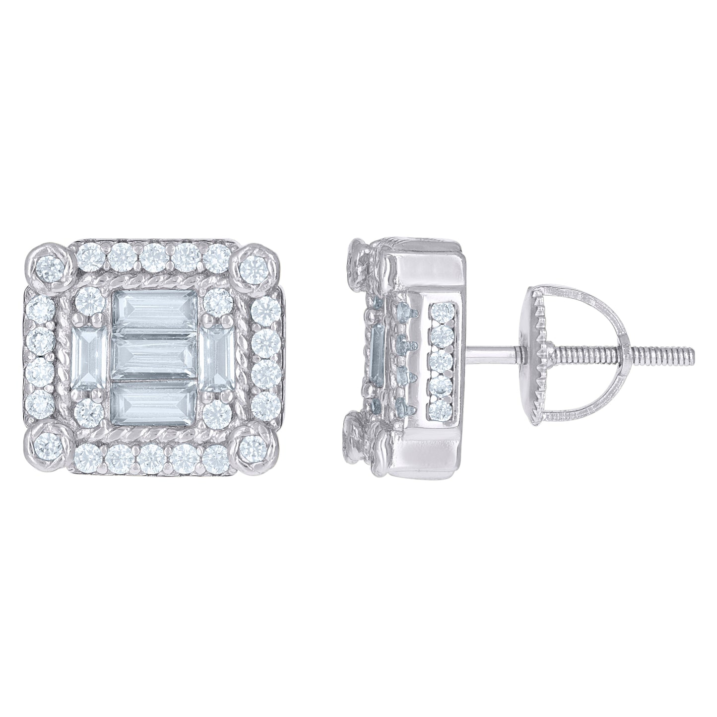 925 Sterling Silver Cz Earrings