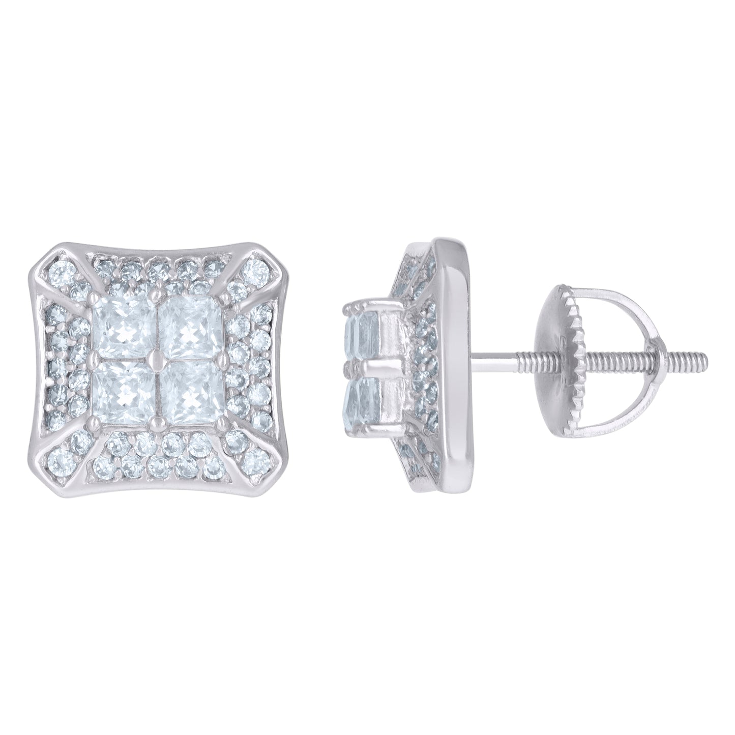 925 Sterling Silver Cz Earrings