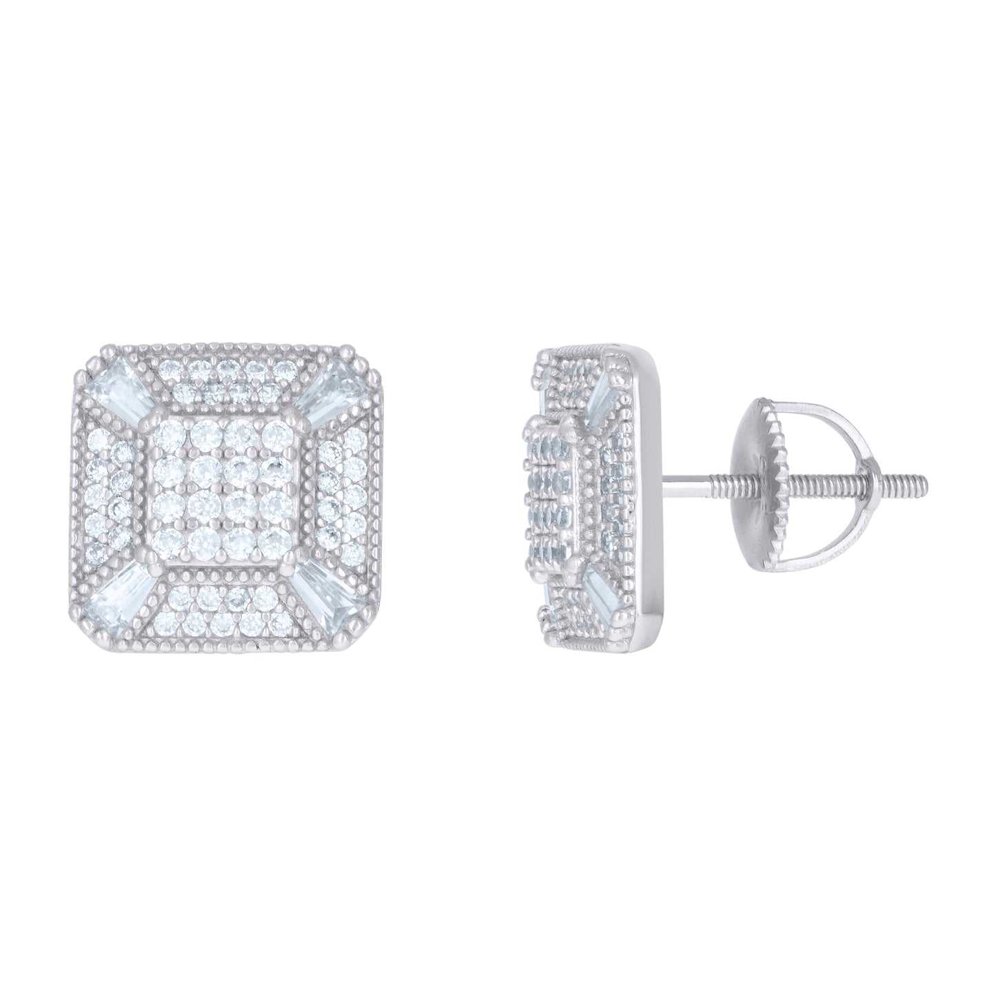 925 Sterling Silver Cz Earrings