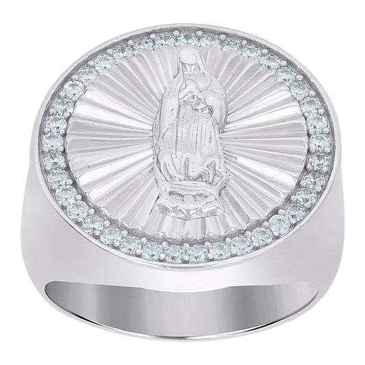 925 Sterling Silver Cz Ring Sz8