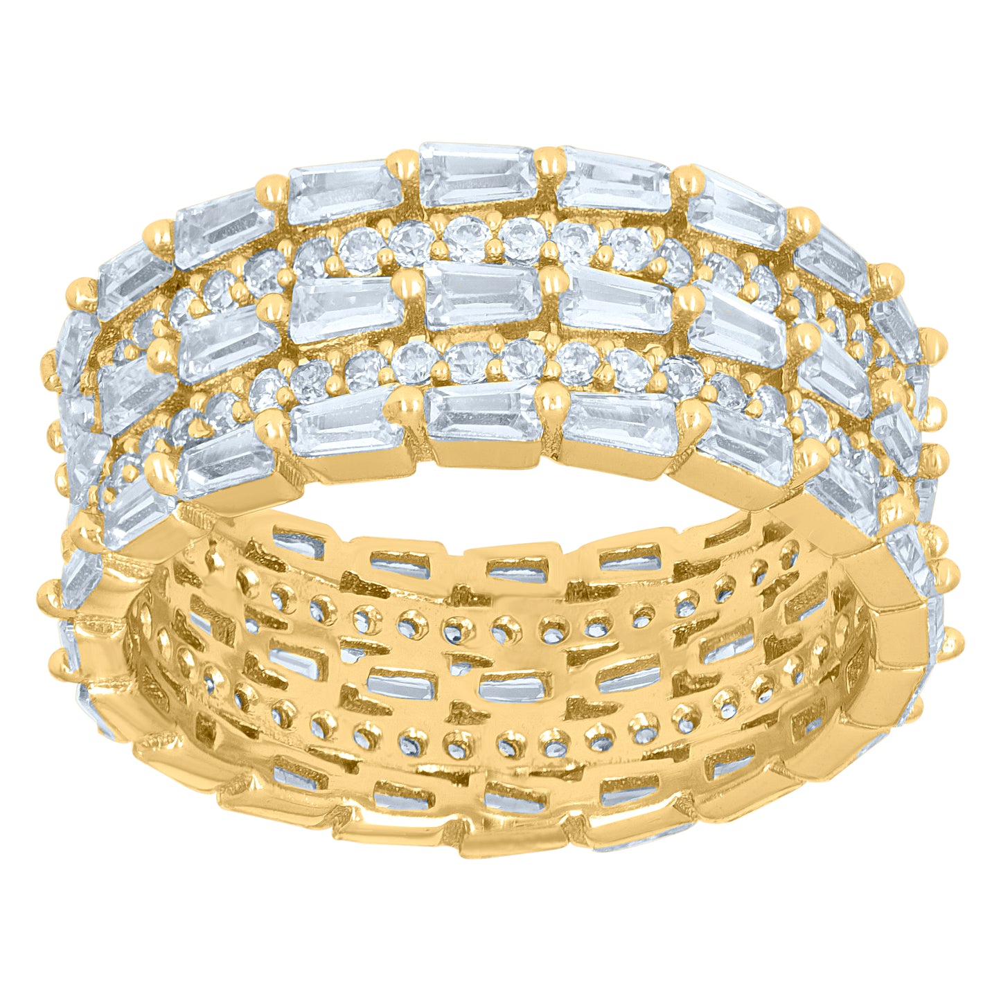 925 Sterling Silver Cz Ring Sz6