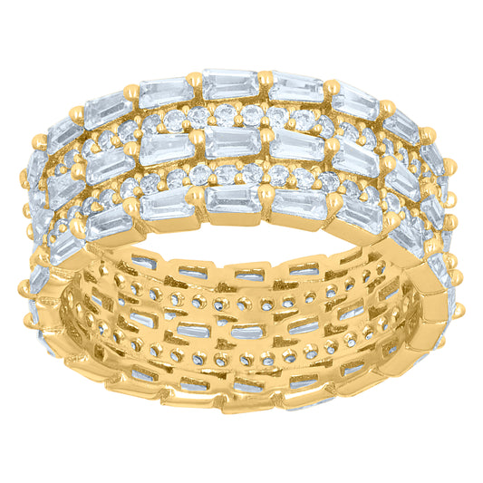 925 Sterling Silver Cz Ring Sz6