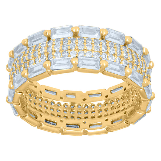 925 Sterling Silver Cz Ring Sz6