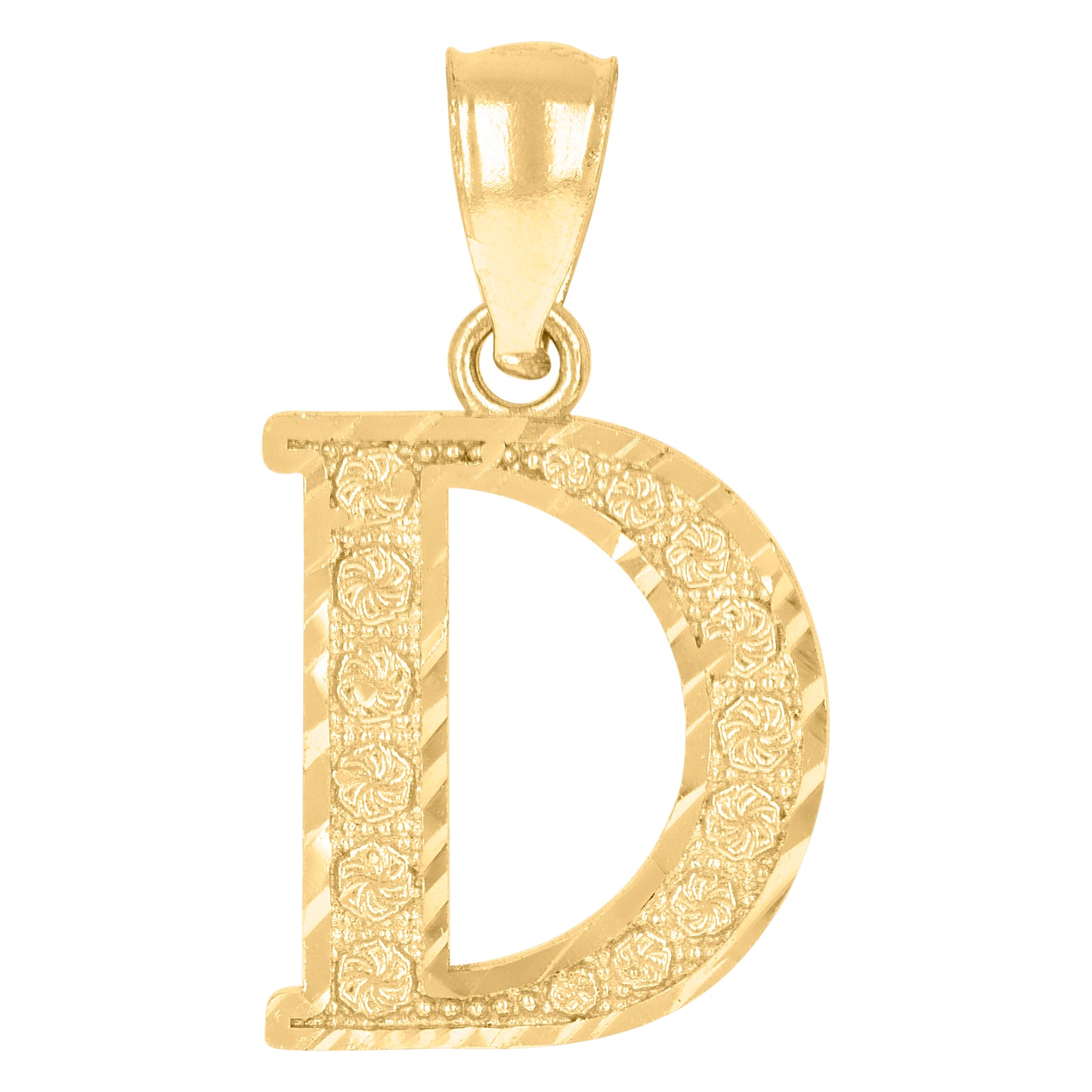 10Kt Gold Initial Letter Pendant "D"