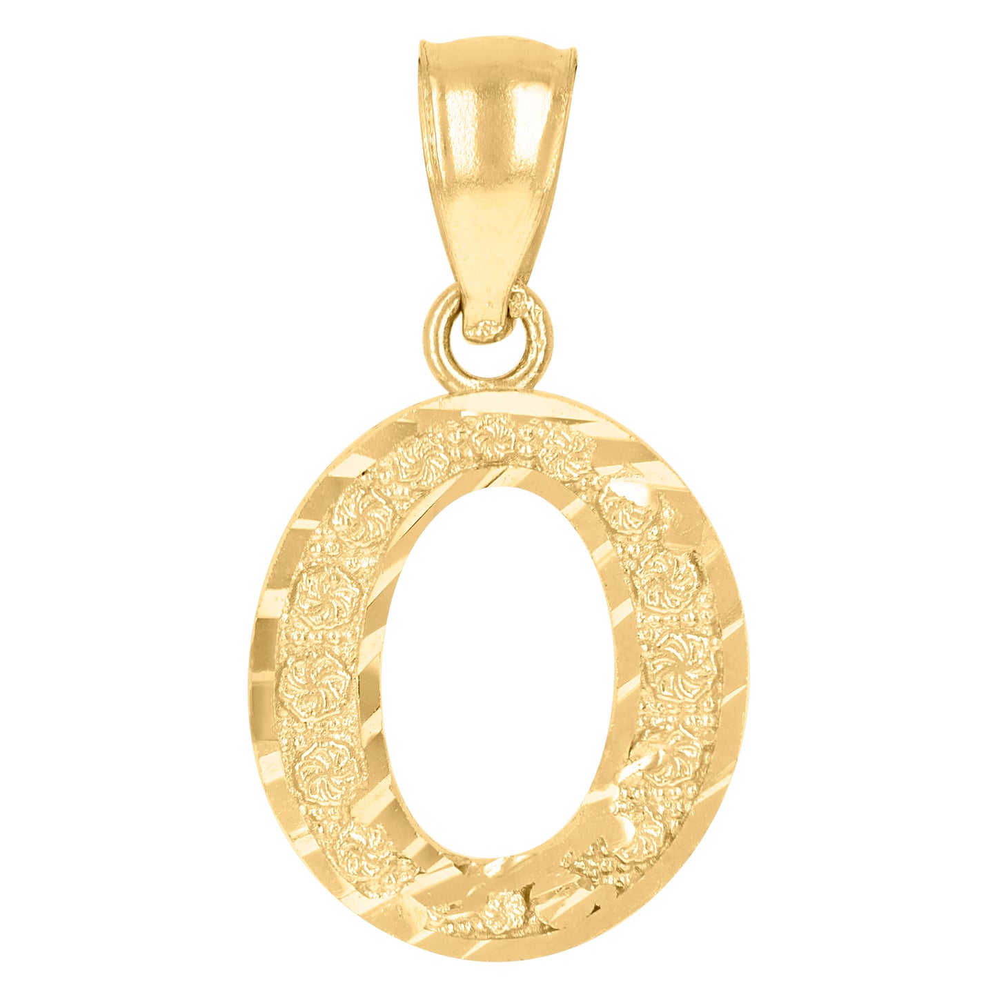 10Kt Gold Initial Letter Pendant "O"