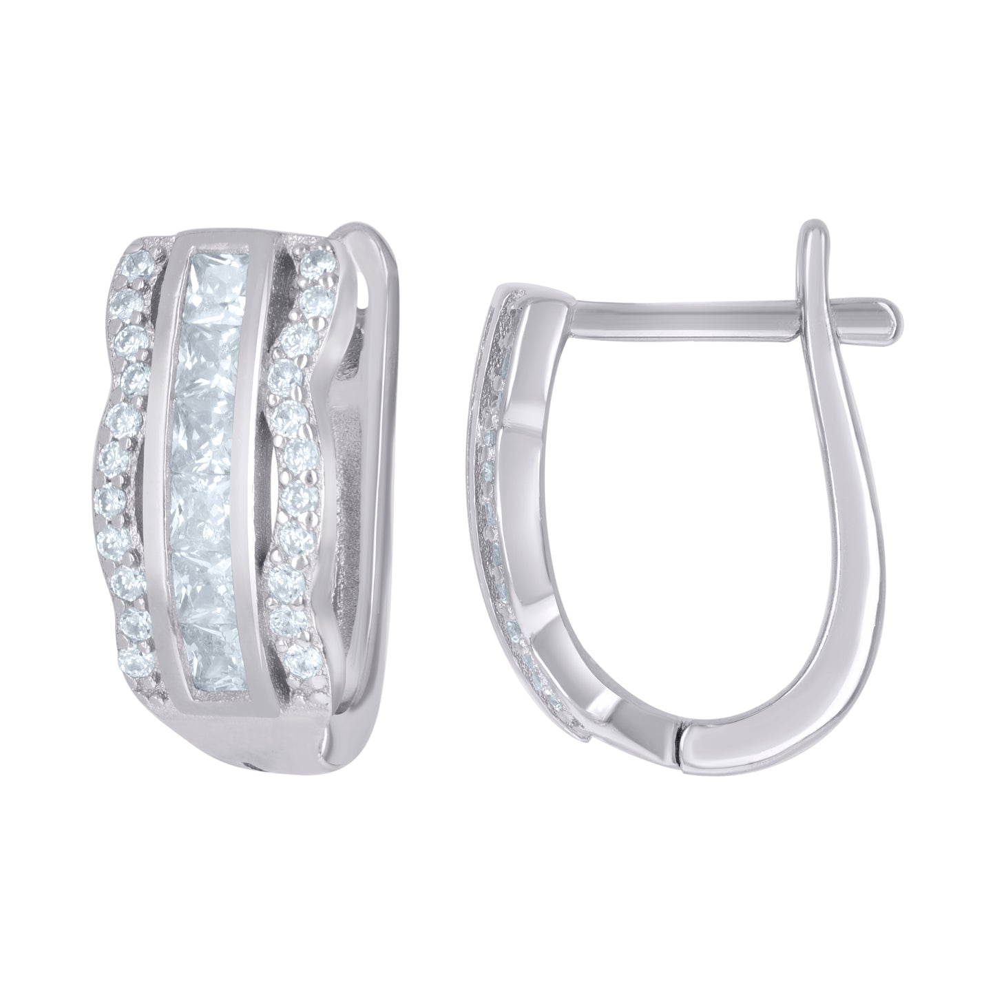 925 Sterling Silver Cz Earring