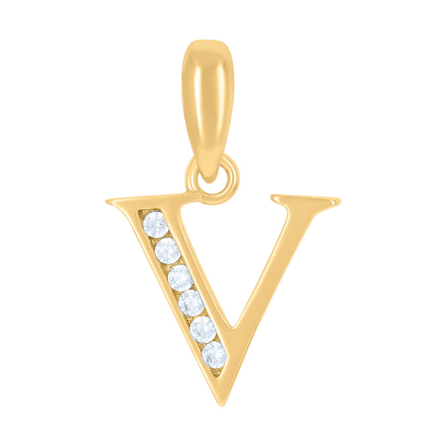 925 Sterling Silver Initial"V"