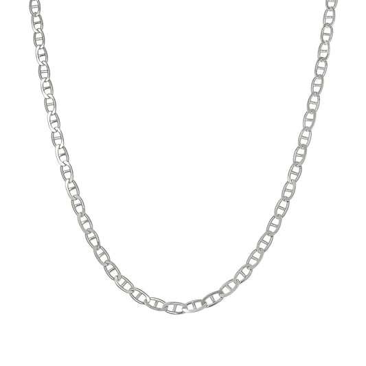925 Sterling Silver Solid Classic Mariner Chain 2mm